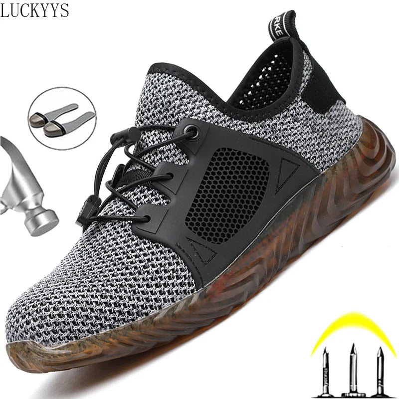 Indestructible Work Safety Shoes Men Steel Toe Cap Work Shoes Sneakers Puncture-Proof Boots Male Shoes Footwear Plus Size 49 50 5 sold byONE TO ONE Store Sto... (4.4 | 4
