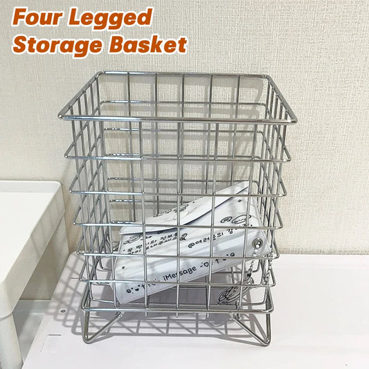 Iron Office Desktop Cosmetic Sorting Baskets Multi-purpose Storage Basket for Office Home Desk Accessories Stationery Supplies