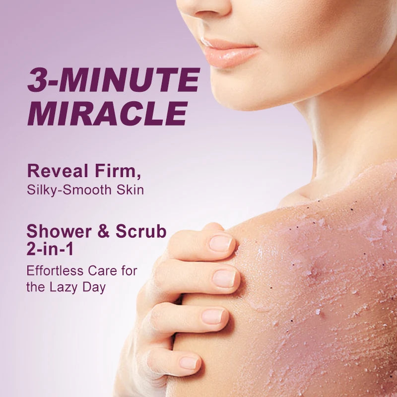 500g Lavender Body Scrub Shea Butter Exfoliating Deep Cleansing Dead Skin Removal Whitening Moisturizing Smooth Skin Body Care