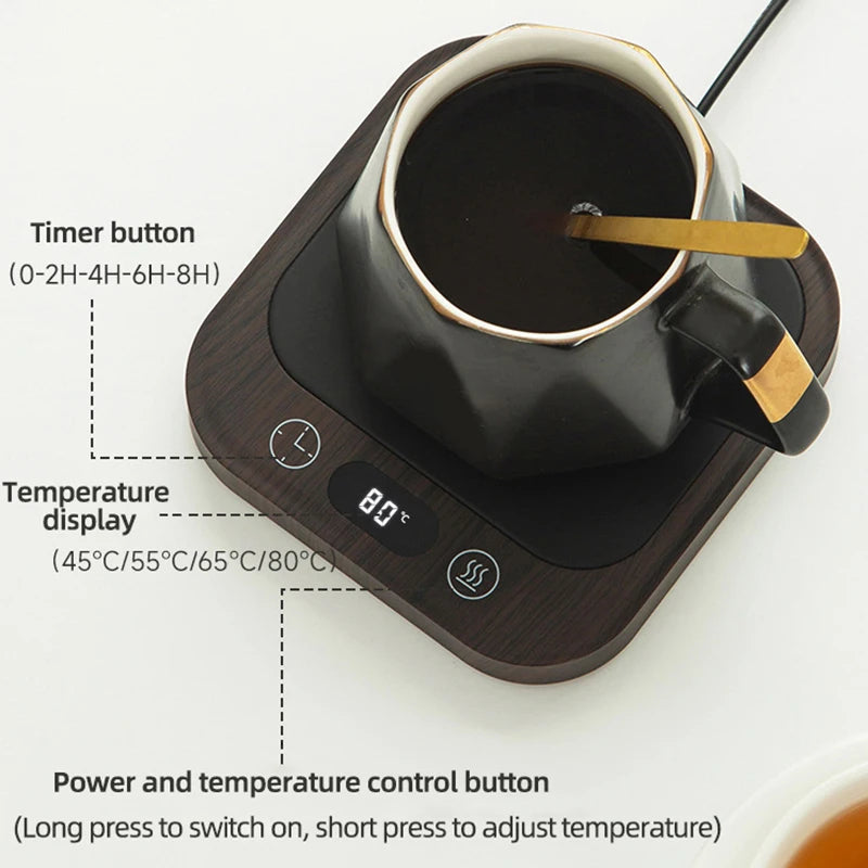 35W Coffee Mug Warmer Cup Heater Heating Pad Electric Hot Plate 4 Gear Temperature Warmer Coaster For Milk Tea Water 220V