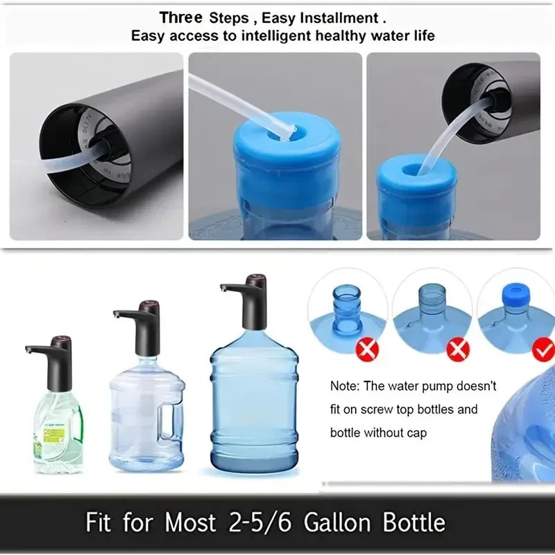 Portable 5-gallon water dispenser with USB charging - automatic electric pump suitable for home, office, and outdoor use