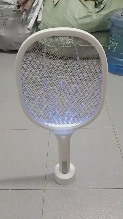 Nova Mosquito Killer Swatter 2 In 1 Rechargeable Electric Racket And Lamp With Type C Charging
